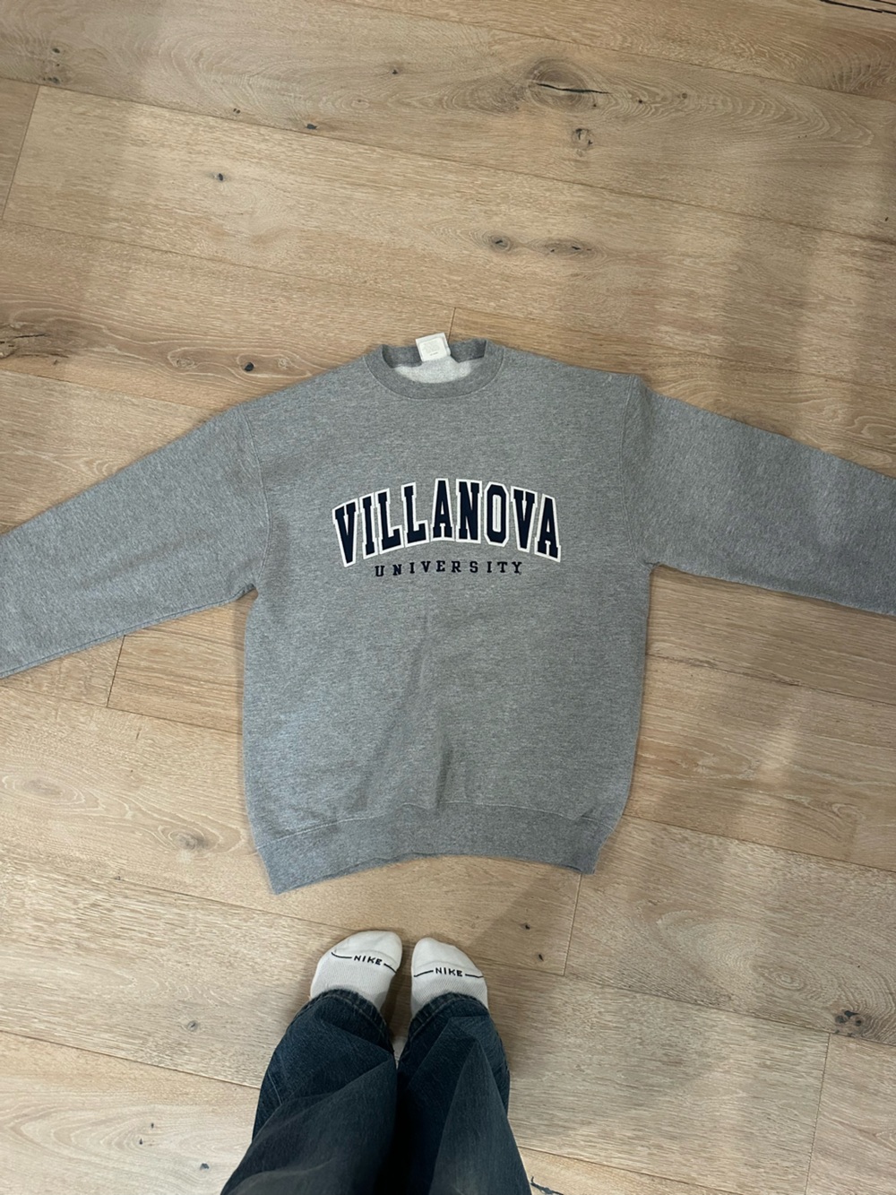 Champion Gray Villanova University Crewneck Sweatshirt